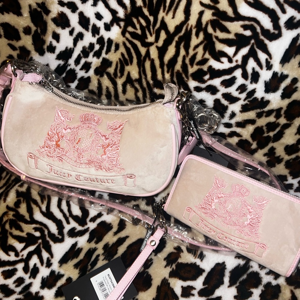 Juicy Couture Pink and Cream UK bag & wallet